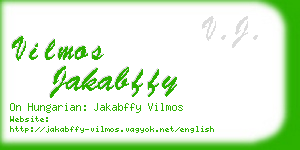 vilmos jakabffy business card